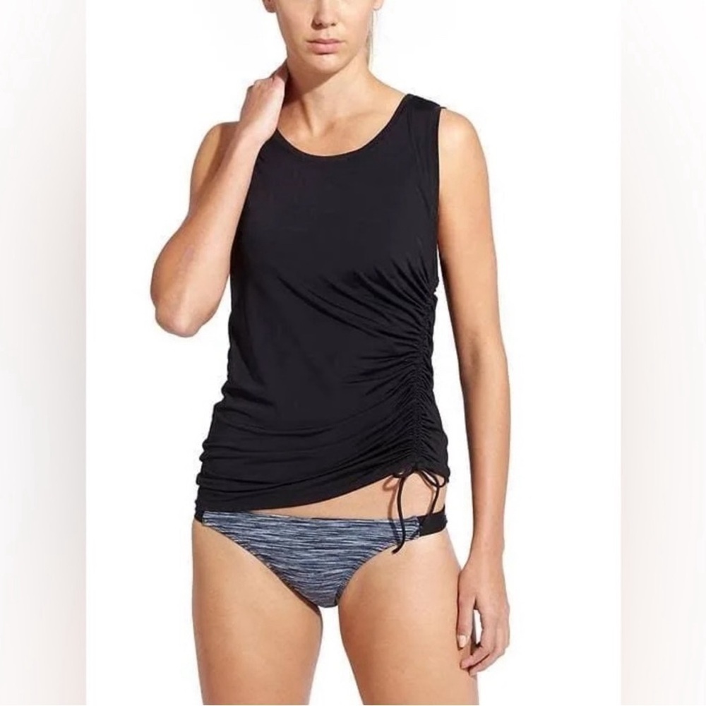 Athleta Women’s Heather Scrunch Rash Guard Charcoal Size Medium - Picture 7 of 8